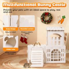 Orekemo rabbit house climbing stairs inviting activity and multi-level exercise.