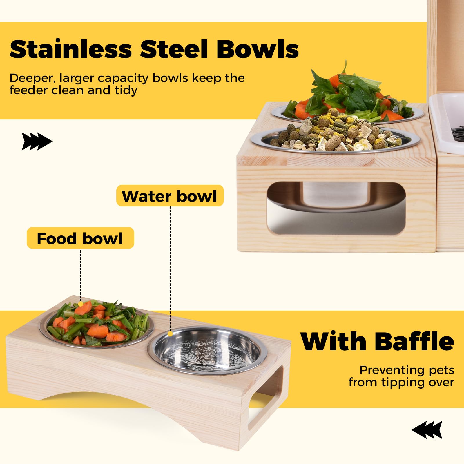 Orekemo upgraded 3-in-1 rabbit hay feeder easy-clean design saves time.