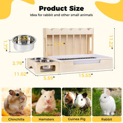Orekemo upgraded 3-in-1 rabbit hay feeder hay rack highlights organized feeding for small pets.