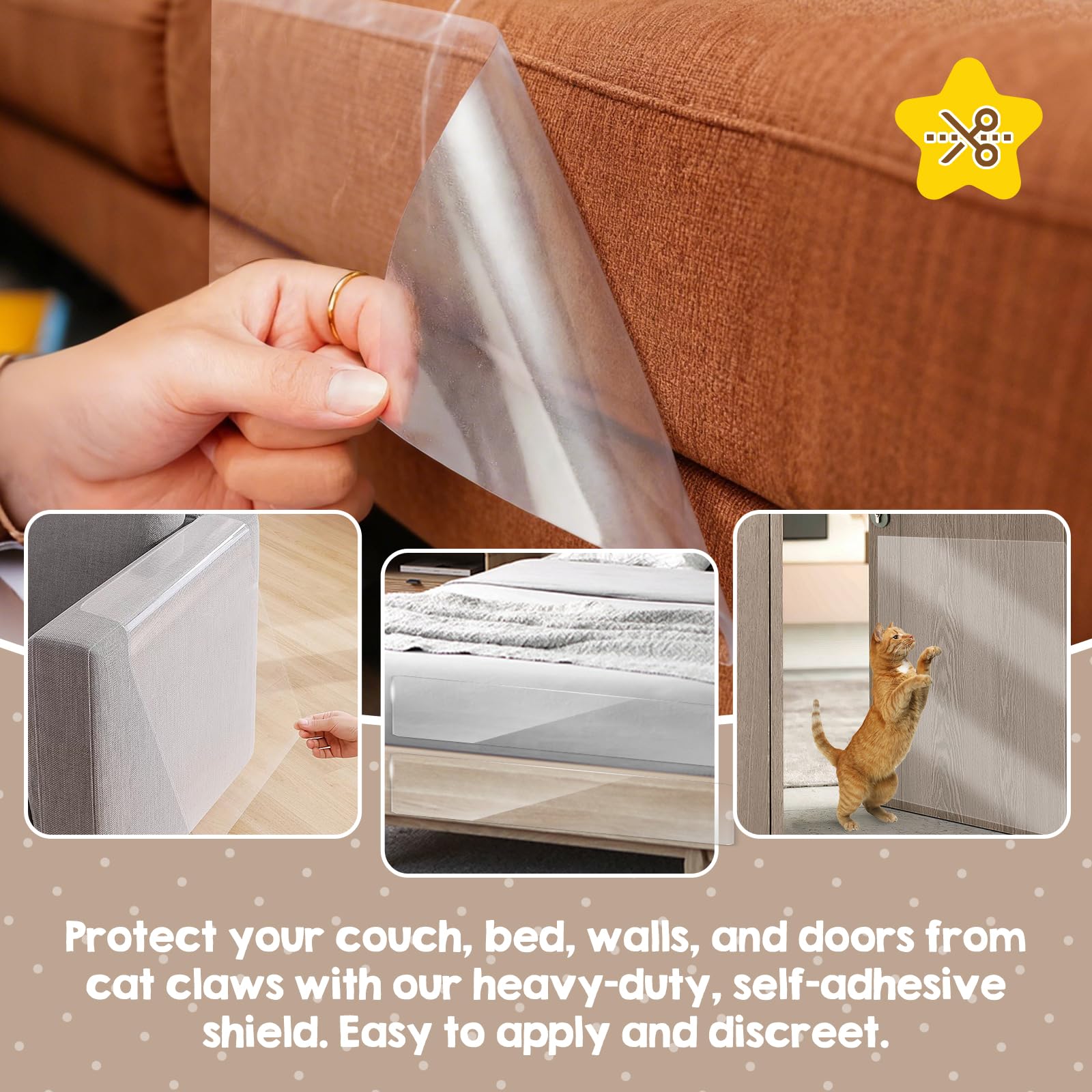 Orerered thickened PVC closeup highlights durable protection against claws.