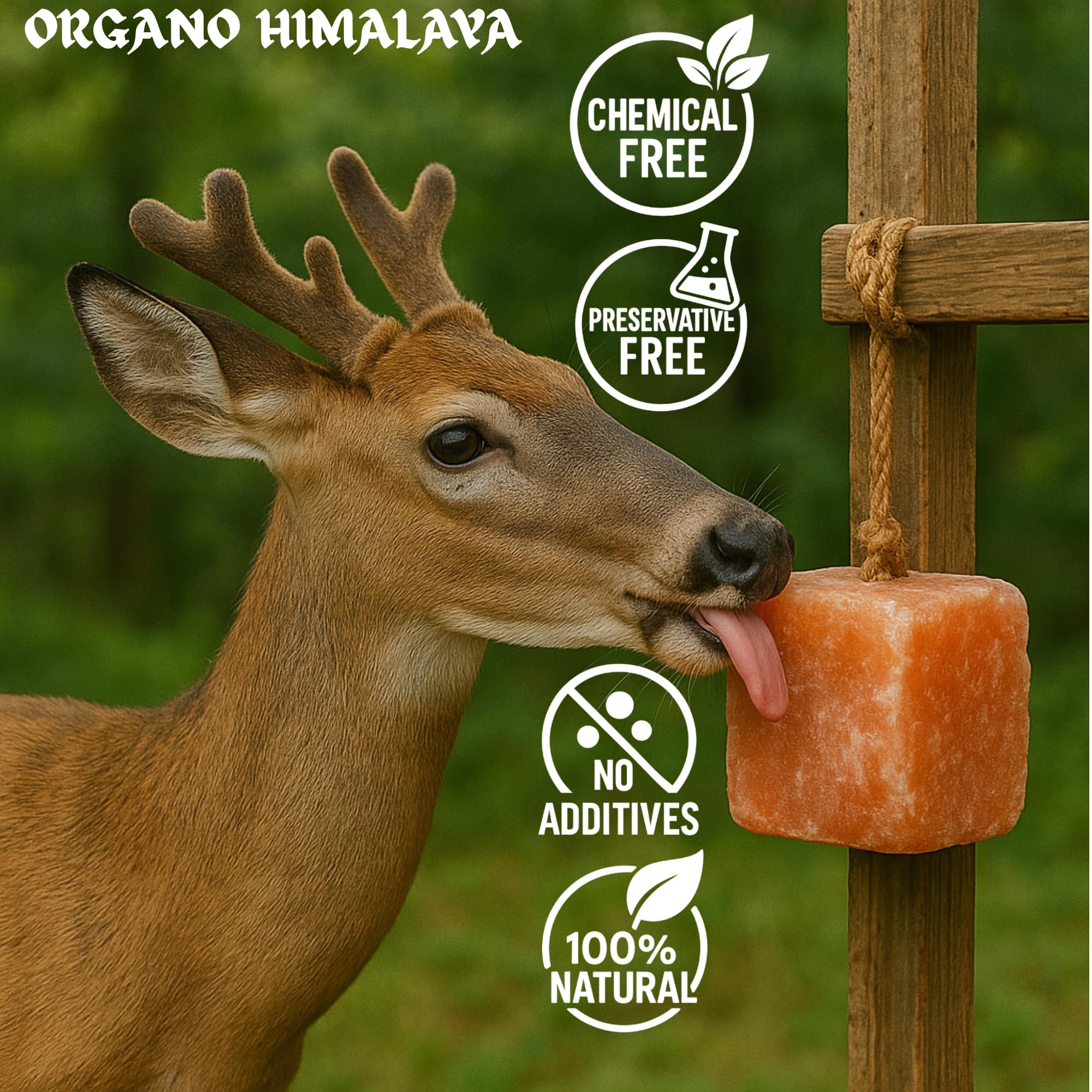 Organo Himalaya Himalayan salt lick for cattle and sheep supports daily electrolyte balance.