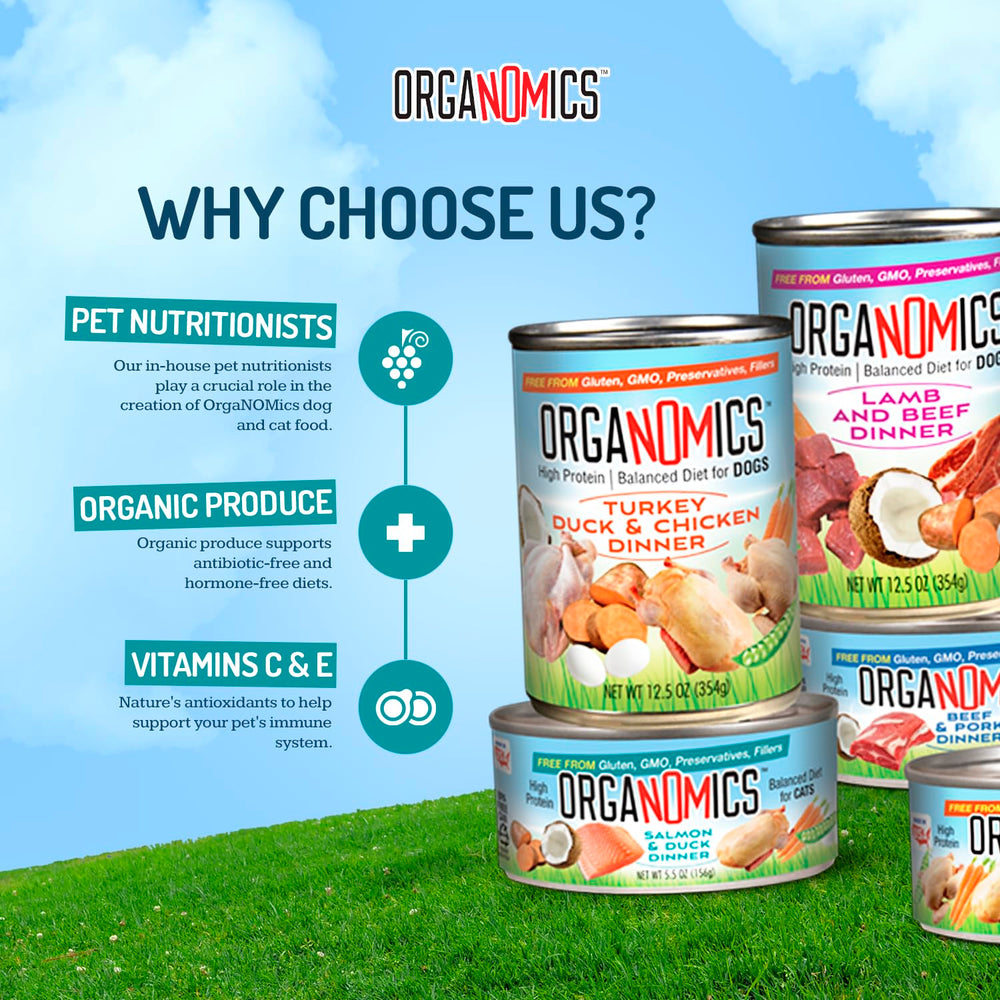 OrgaNOMics organic carrots and sweet potatoes highlight wholesome veggies