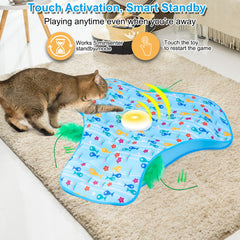 ORHOMELIFE interactive cat toy auto sleep saves power with easy reactivation.
