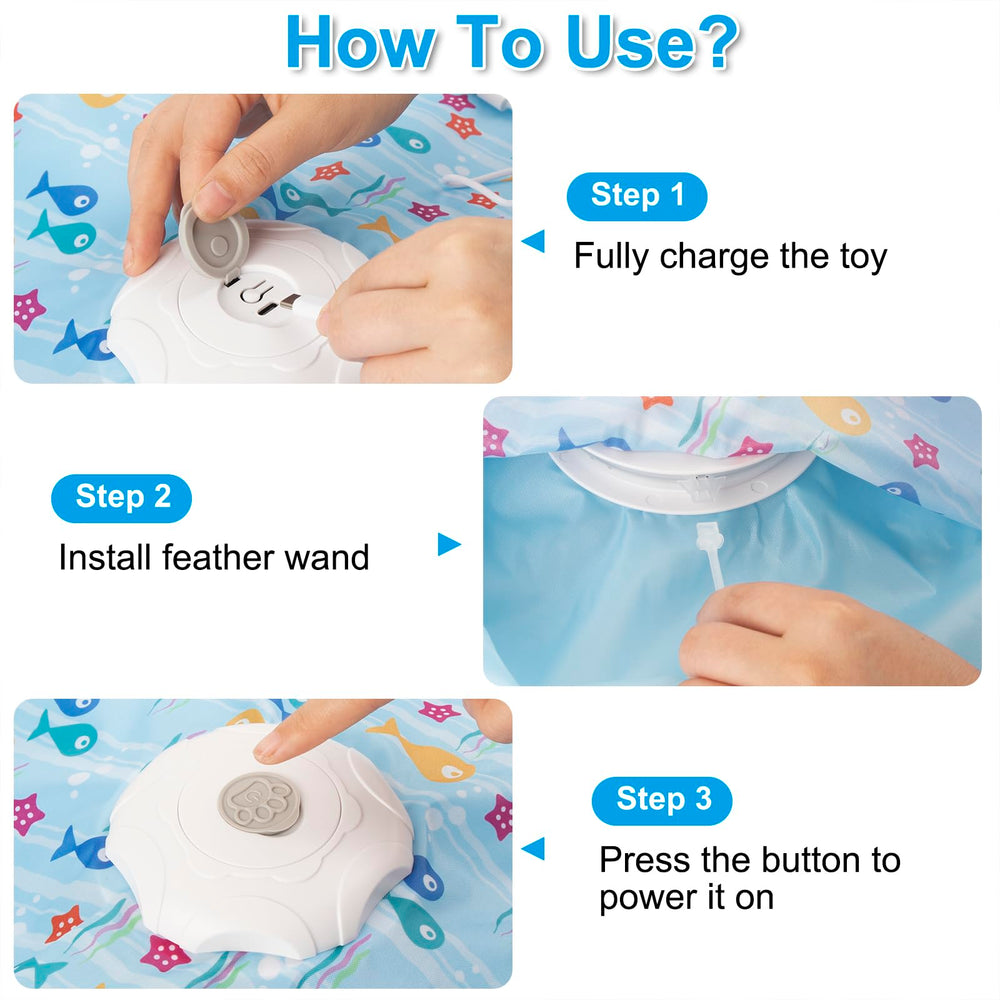 ORHOMELIFE interactive cat toy indoor play keeps bored cats engaged.