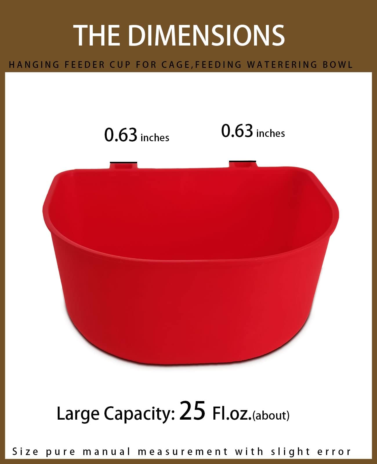 ORIBUKI cage cups water dish provides spill-free hydration on wire cages