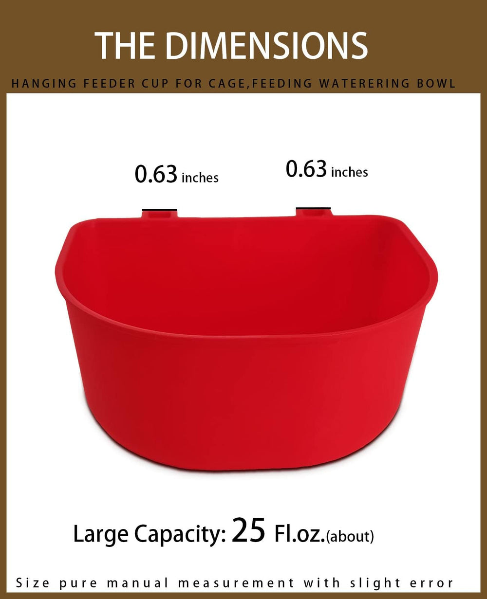 ORIBUKI cage cups water dish provides spill-free hydration on wire cages