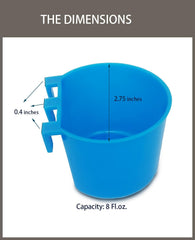 Oribuki cage-hanging-bird-waterer keeps poultry hydrated during daily routines.