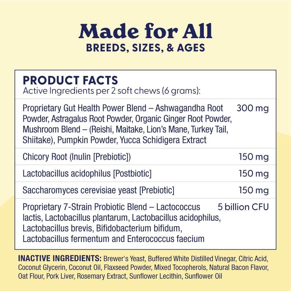 Origin Labs Belly Buddies soft chews texture closeup for palatability.