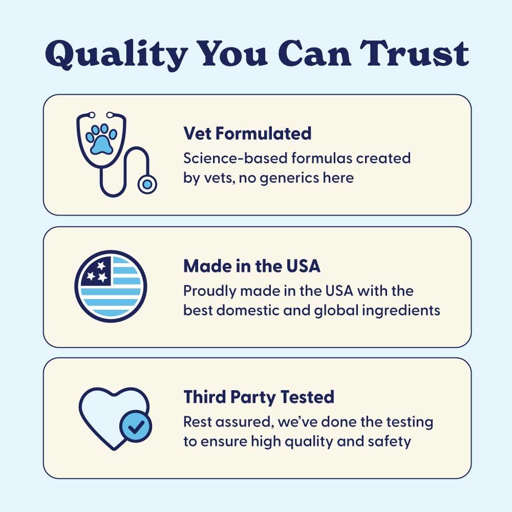 Origin Labs Belly Buddies vet-formulated formula on label for safety.