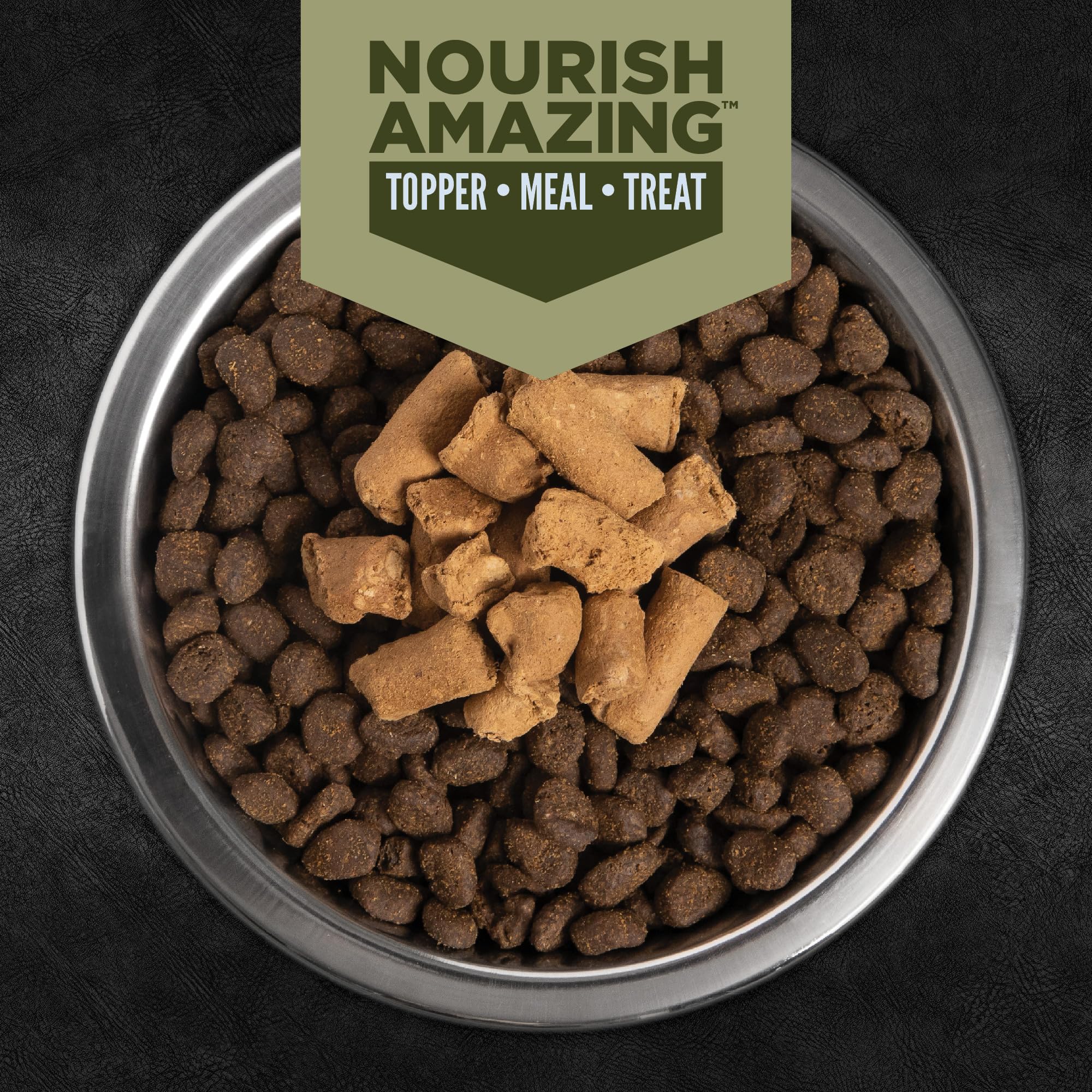 ORIJEN Epic Bites USA-made badge with world-sourced ingredients for quality nourishment