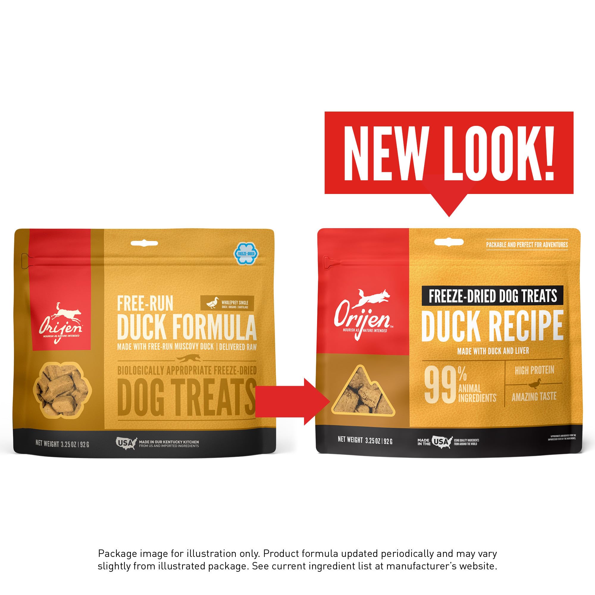 ORIJEN Free Run Treat packable-adventure shot for travel-friendly snack