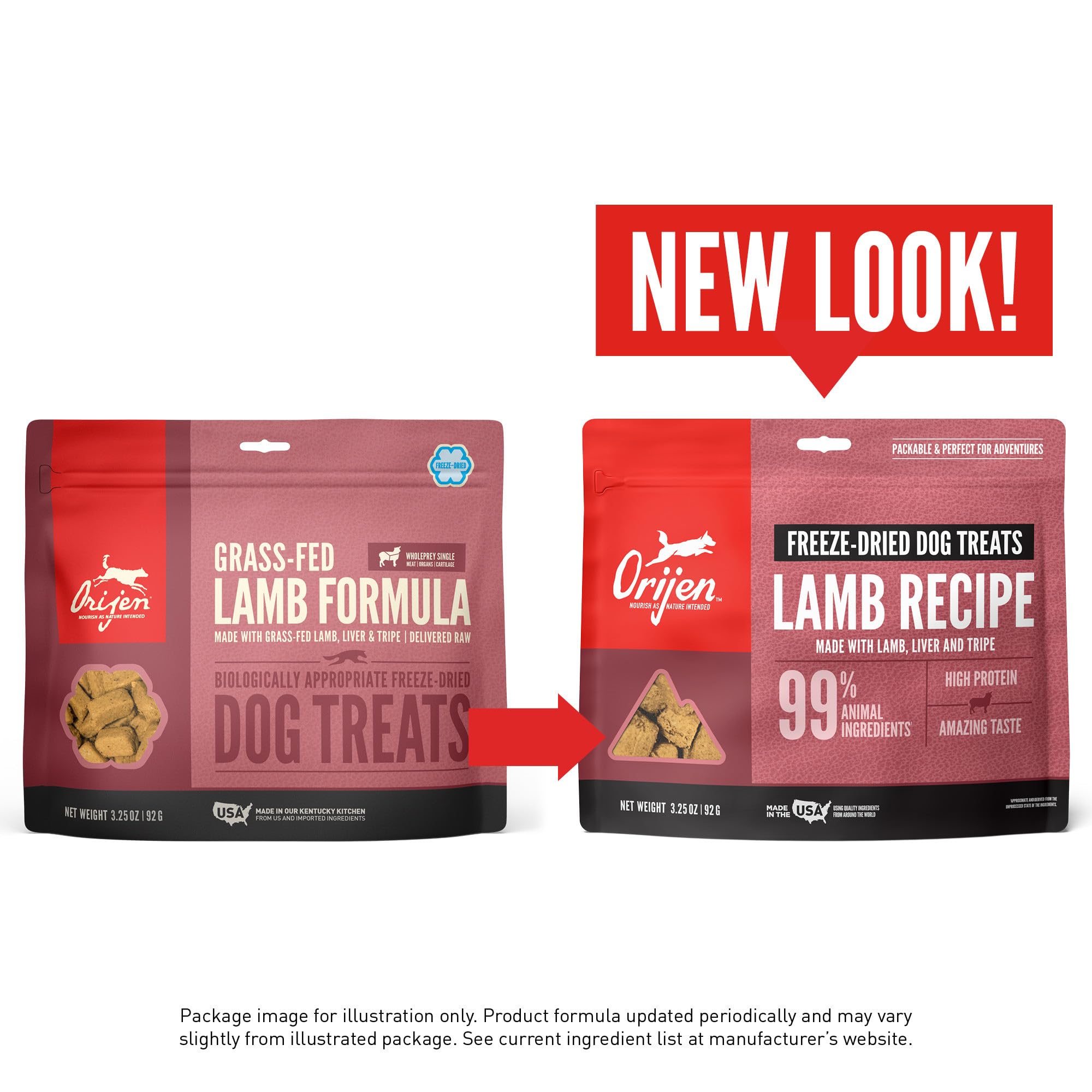 ORIJEN freeze-dried treats for training close-up demonstrating portion-friendly design