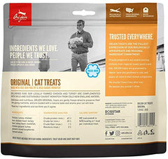 ORIJEN Original Cat Treats close-up reveals raw ingredients for protein-packed snacking
