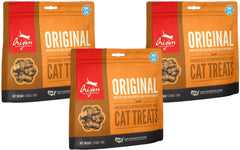 ORIJEN Original Cat Treats freeze-dried bags show a protein-rich reward for training
