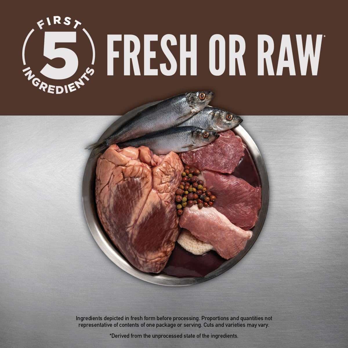 ORIJEN Regional Red components featuring beef, wild boar, lamb, pork and liver.