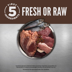 ORIJEN Regional Red components featuring beef, wild boar, lamb, pork and liver.