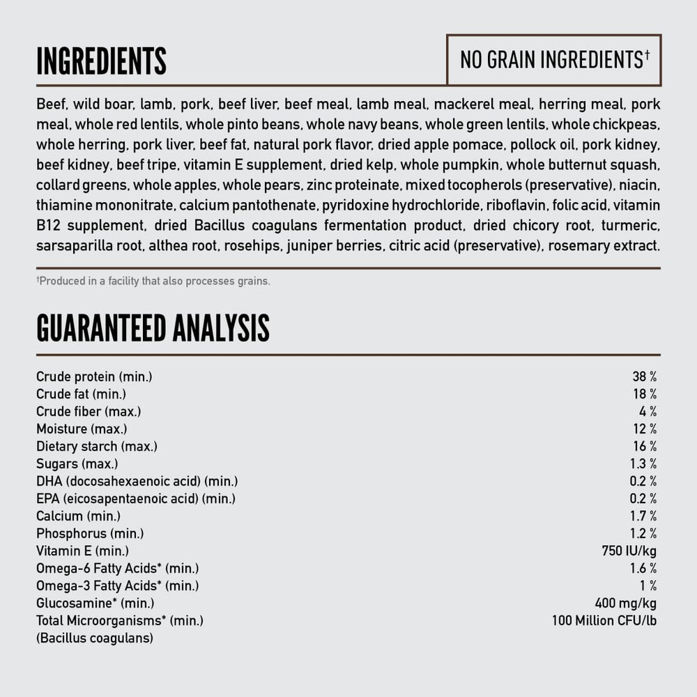 ORIJEN Regional Red grain-free formula supports protein-forward nutrition.