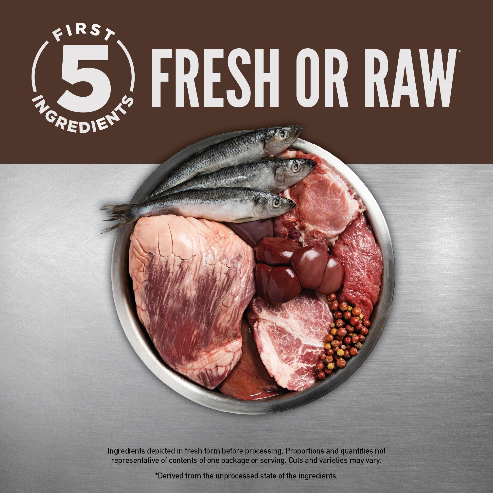 ORIJEN Regional Red wholeprey ingredients bones and organs provide balanced nutrition.