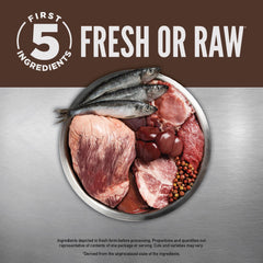 ORIJEN Regional Red wholeprey ingredients bones and organs provide balanced nutrition.