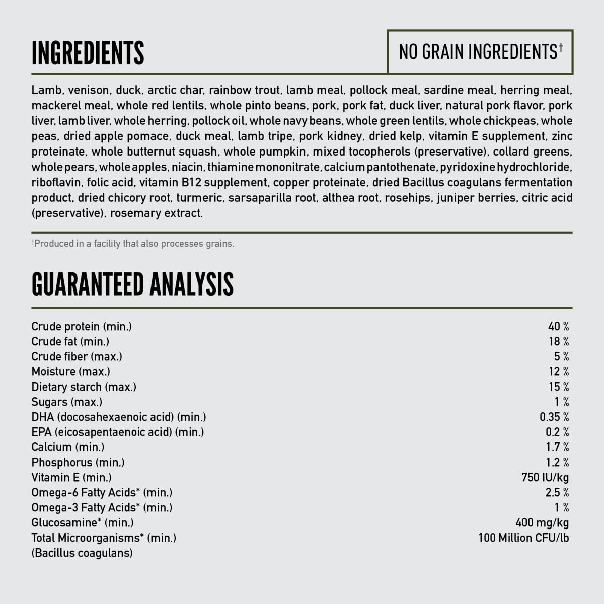 ORIJEN TUNDRA grain-free formula contains no soy, corn, tapioca, or wheat supporting sensitive appetites.