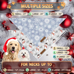 ORITASY Christmas Snowman Bandana XL back view shows reversible design for two looks.