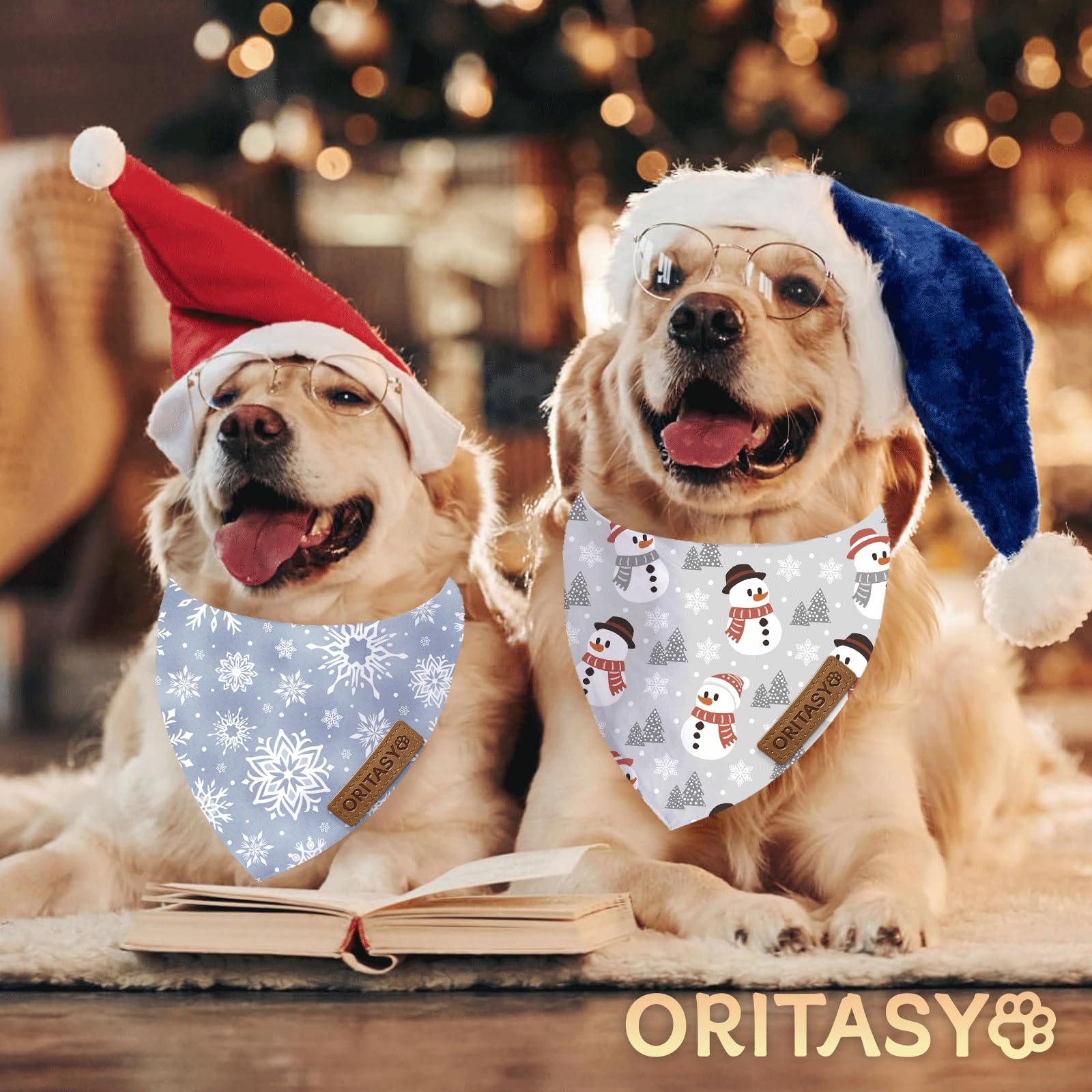 ORITASY dog bandana XL ready-to-wear during festive walks and gatherings.
