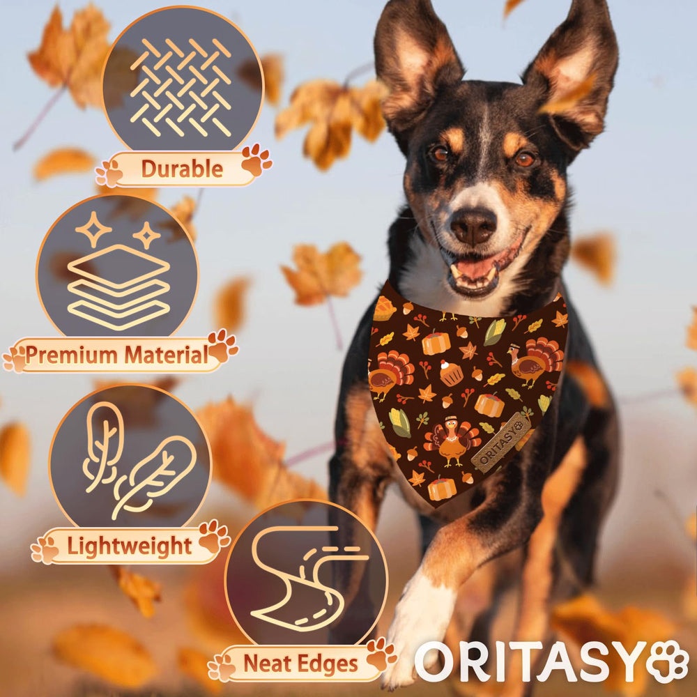 Oritasy small-dog bandana neck-fit guide helps ensure comfortable everyday wear.