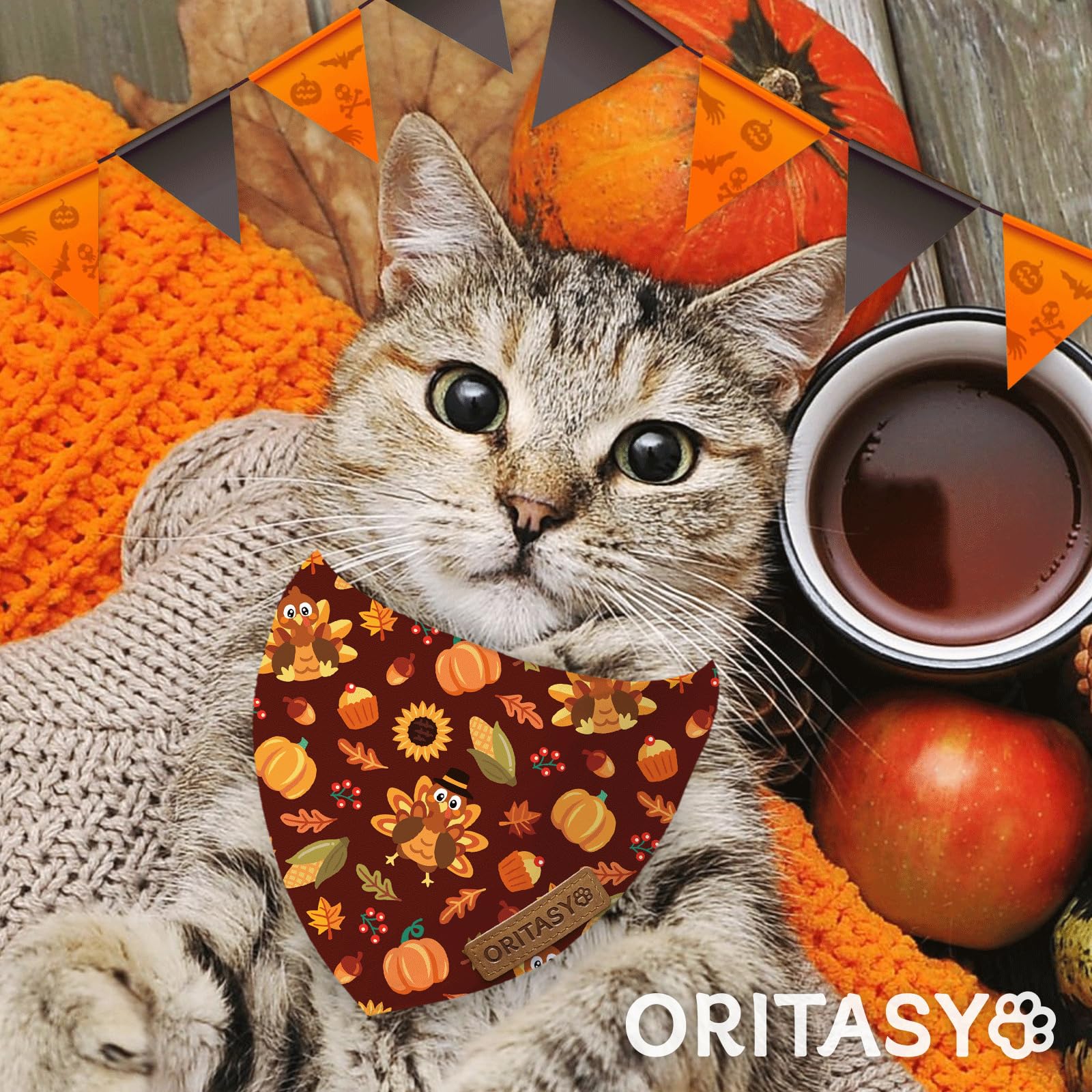 ORITASY size-guide in-use image focusing on neck measurement and fit tips.