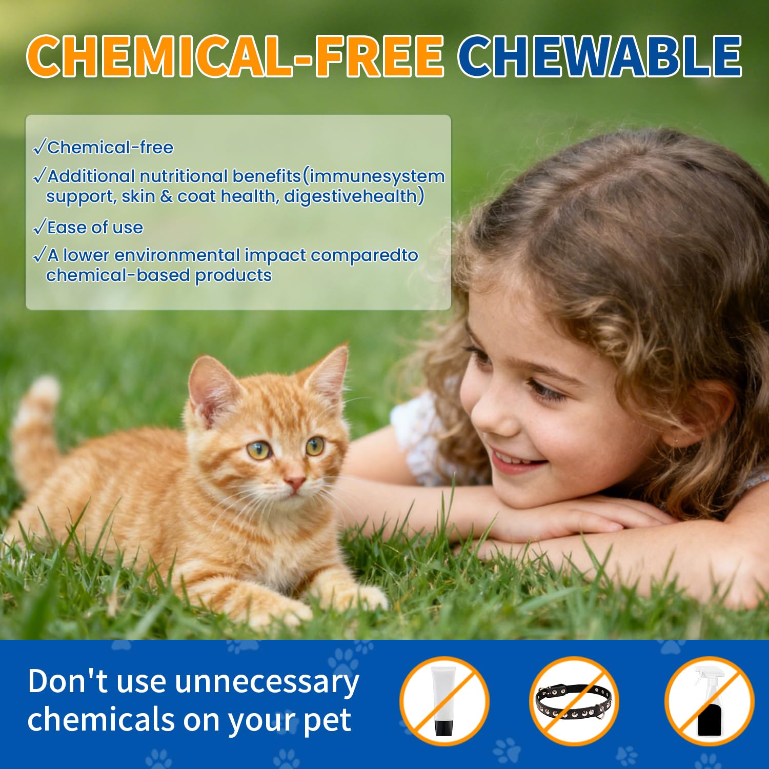 Oritess Flea Tick Chews being offered as a quick cat treat for easy serving
