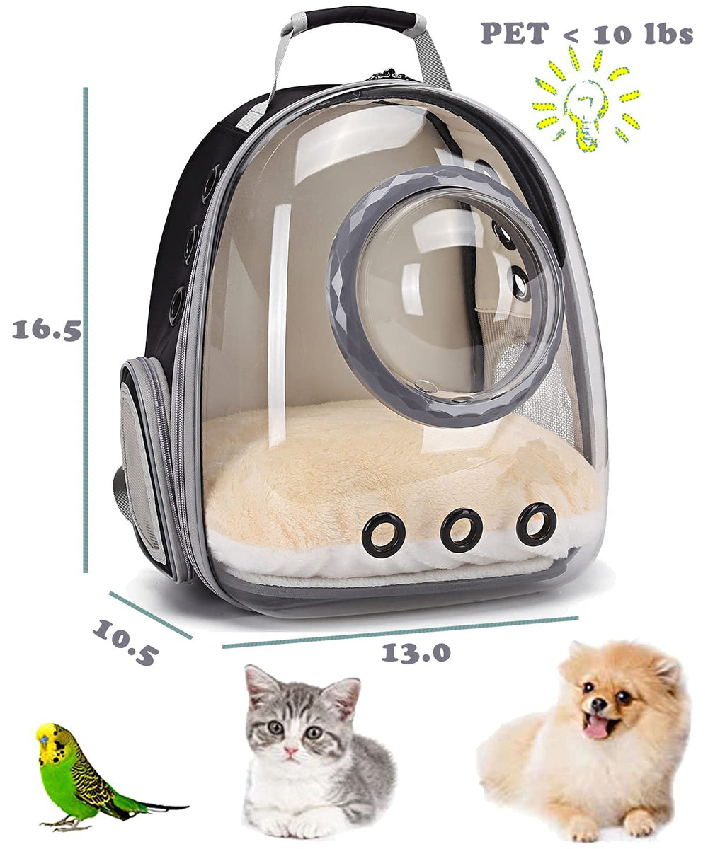 ORIZZP space capsule design showcases transparent bubble for vet visits and outdoor trips