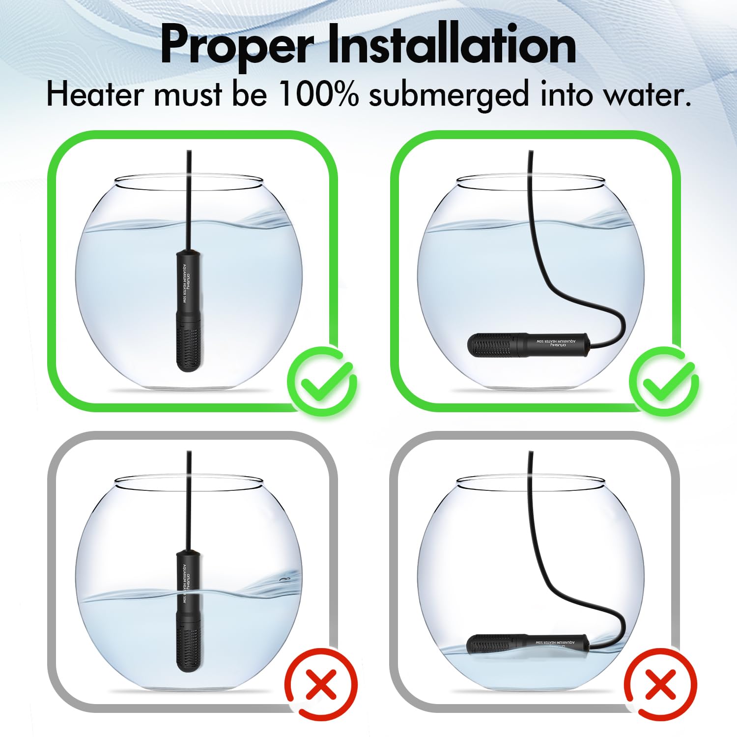 Orlushy heater unplug and cool 10-20 minutes before cleaning