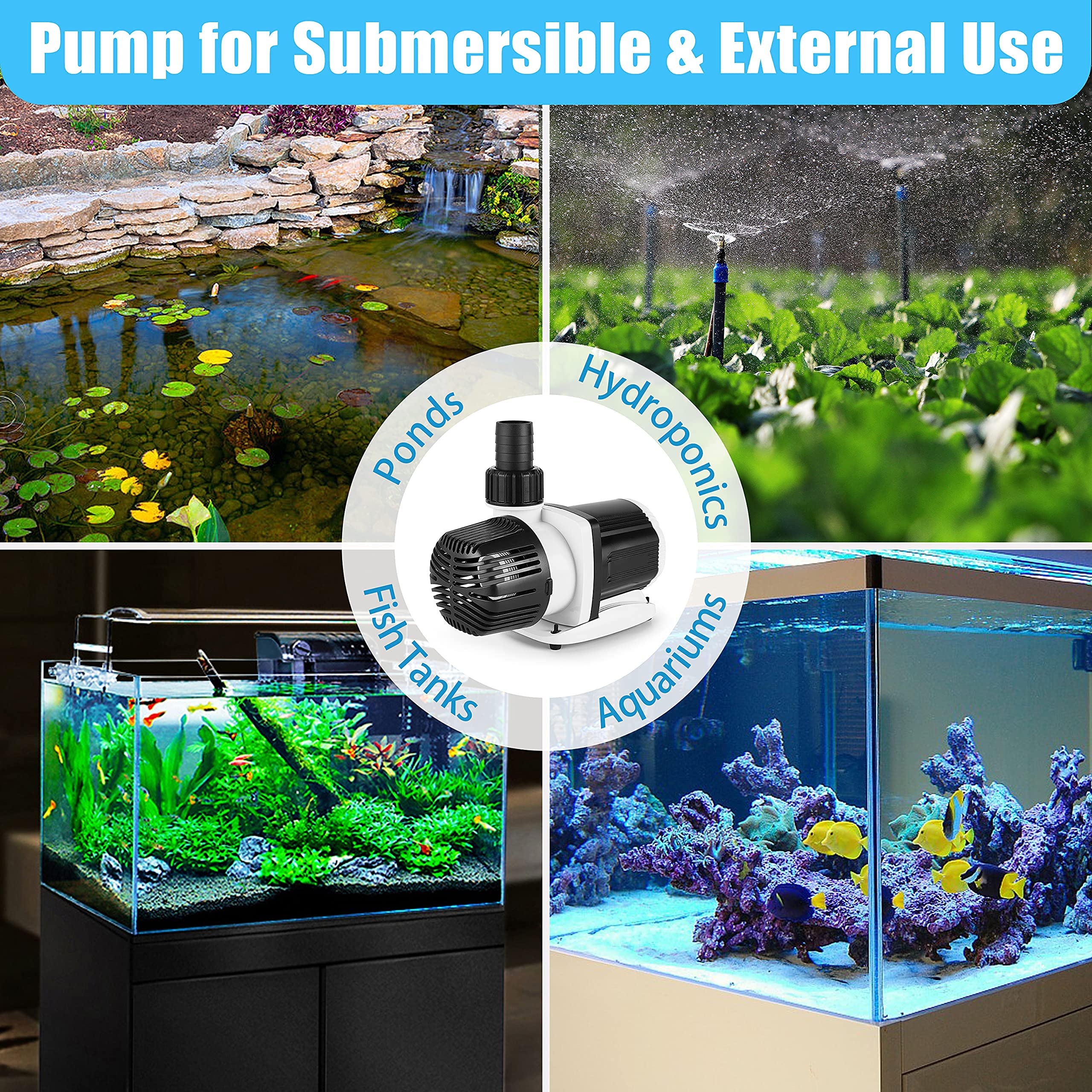 Orlushy DC-4000 installed in a sump for reliable water circulation.