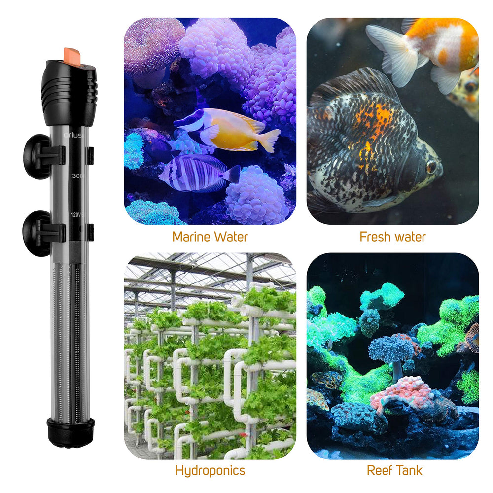 Orlushy free thermometer included for quick tank temperature readings