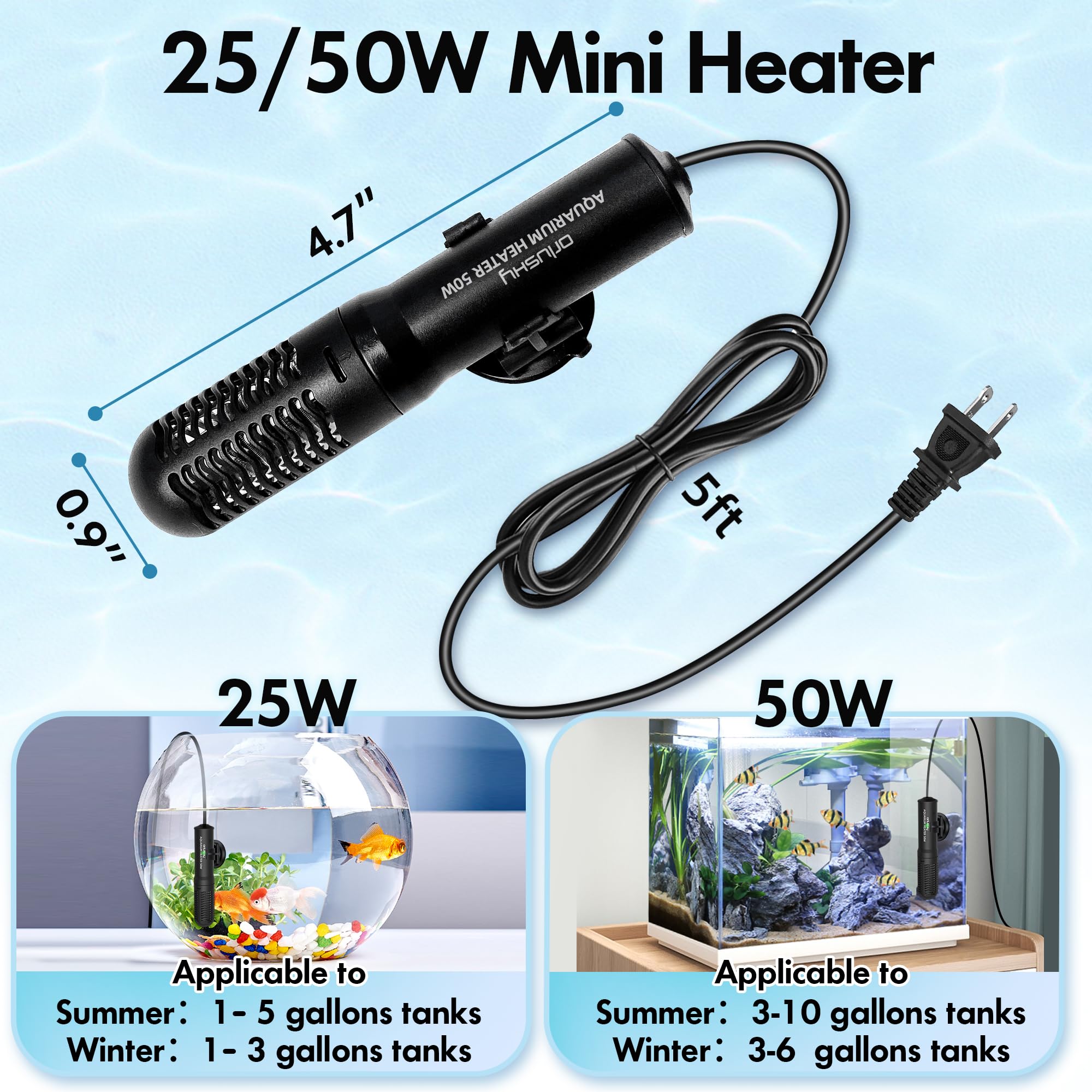 Orlushy heater LED indicator shows red and green statuses for heating and steady temperature
