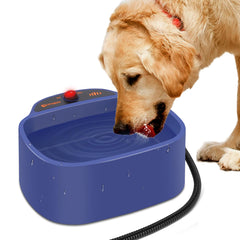 Ormalla heated bowl outdoors in winter keeps water from freezing for pets