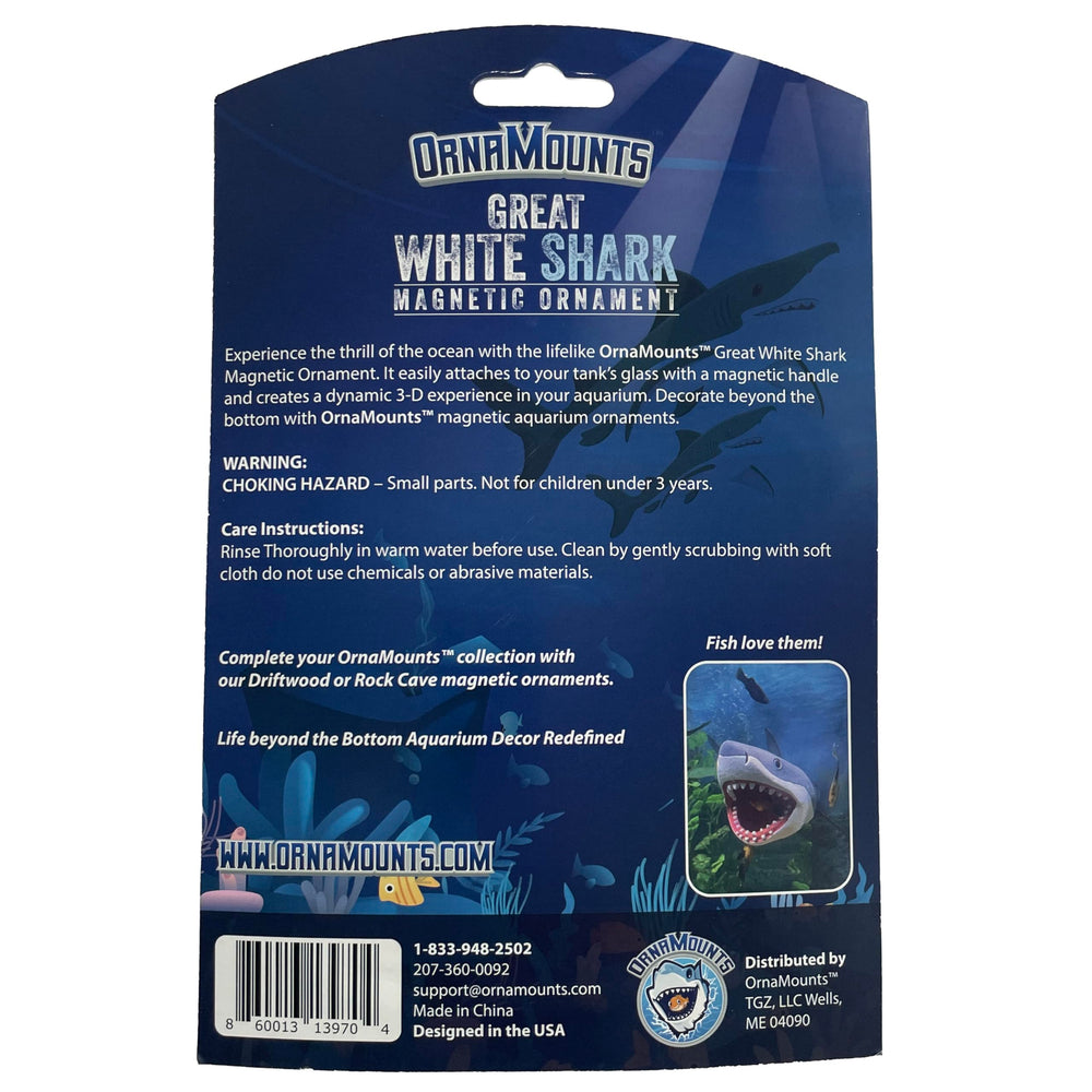 OrnaMounts shark pose provides immersive viewing from multiple angles for a dynamic display.