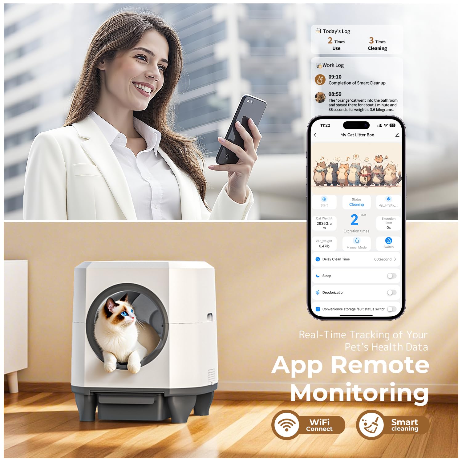 OROLEY app control dashboard showing remote monitoring