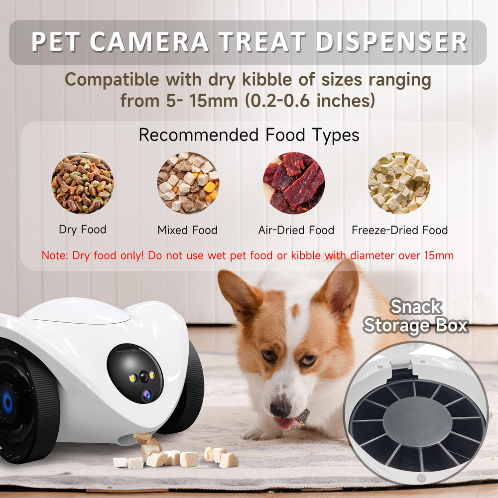 OROMVO movable wheels enable 360 degree roaming to track pets.