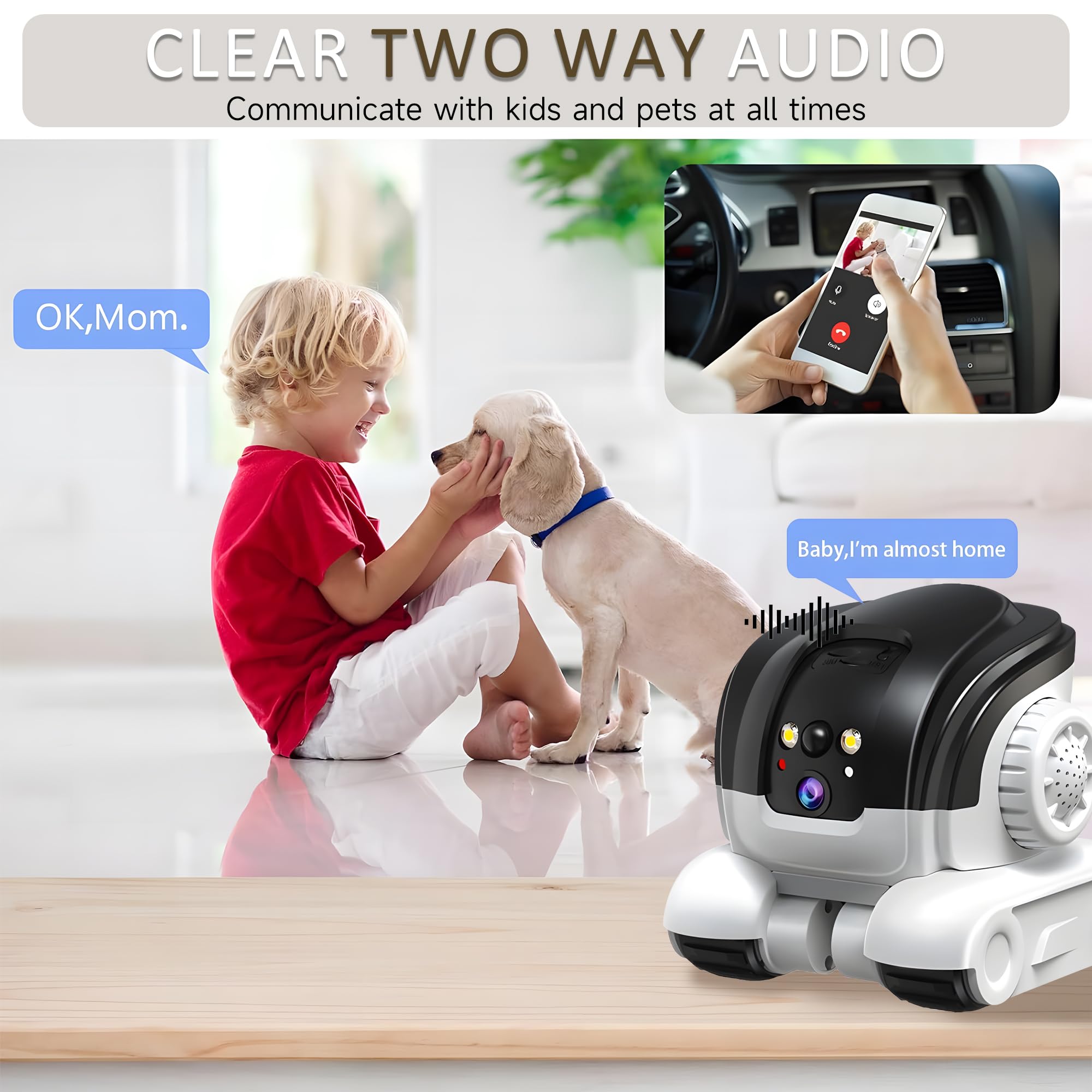 OROMVO Pet Camera color night vision captures clearer footage in low light.
