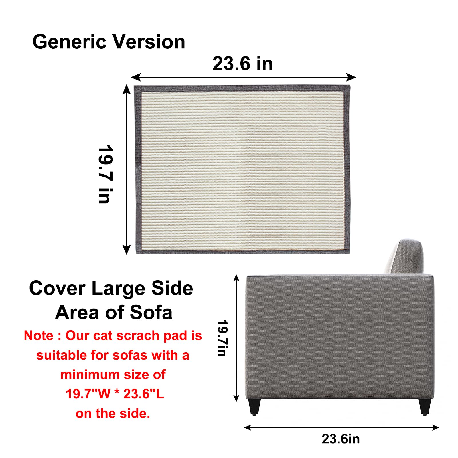 Oroonoko sofa protection on armrest showing shield against claws