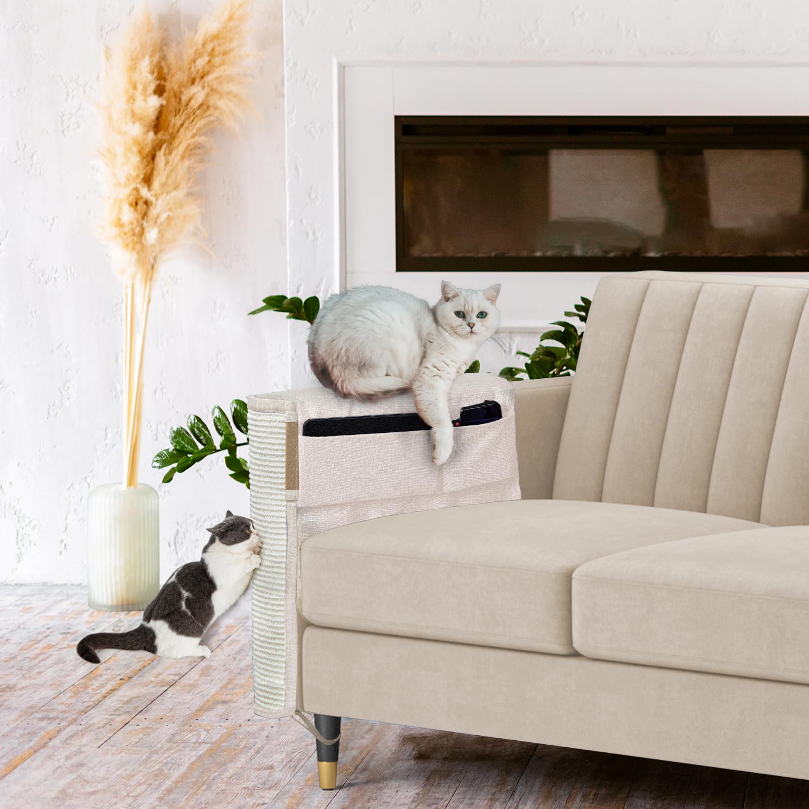 Oroonoko Cat Scratch Sofa Protector guarding furniture while cats scratch can reduce unwanted wear.
