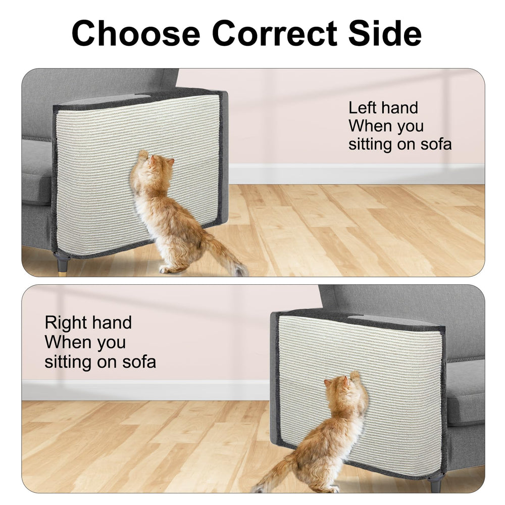 Oroonoko cat scratch mat installs quickly with subtle unobtrusive presence