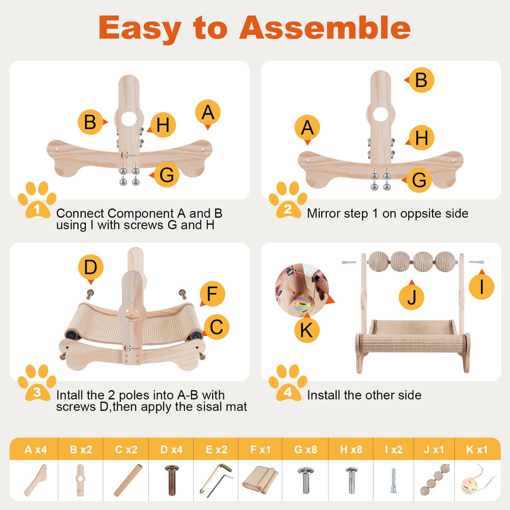 Oroonoko dense natural sisal fibers sustain frequent scratching without shredding.