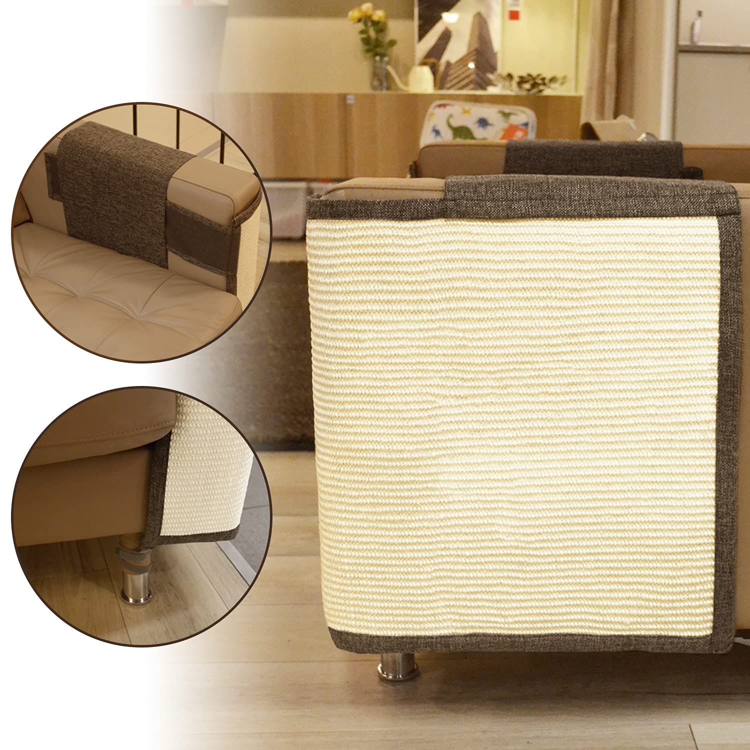 Room corner protection scene illustrating safe claw-free zones