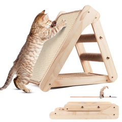 Oroonoko sisal cat scratcher ramp climbing ladder invites vertical exercise and exploration.