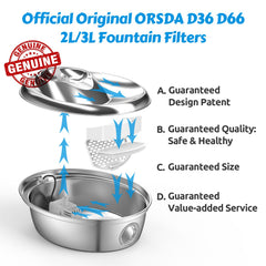 ORSDA activated carbon layer helps reduce odors in fountain water