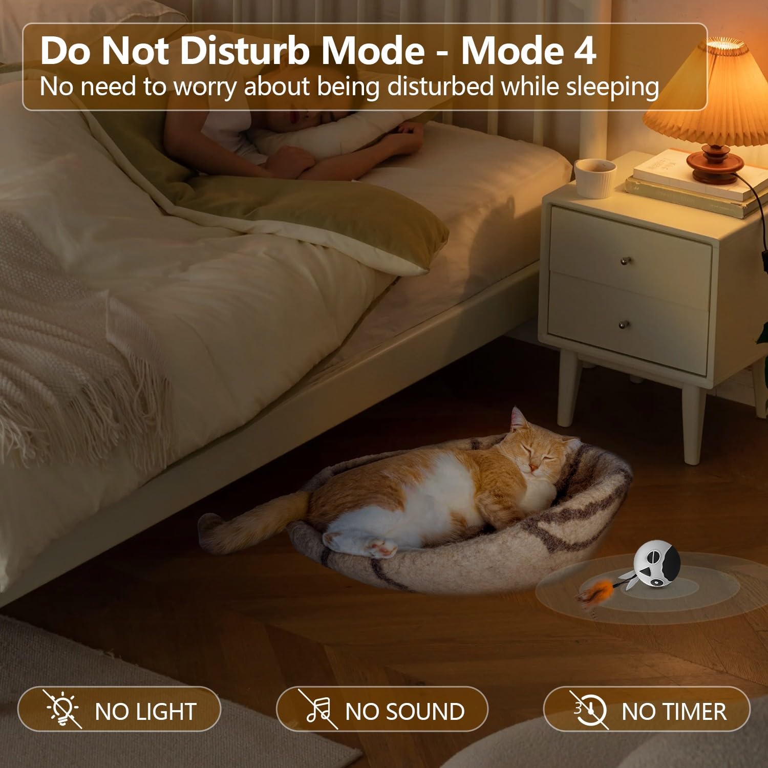 ORSDA cat ball toy LED-chasing lights attract cats during play.