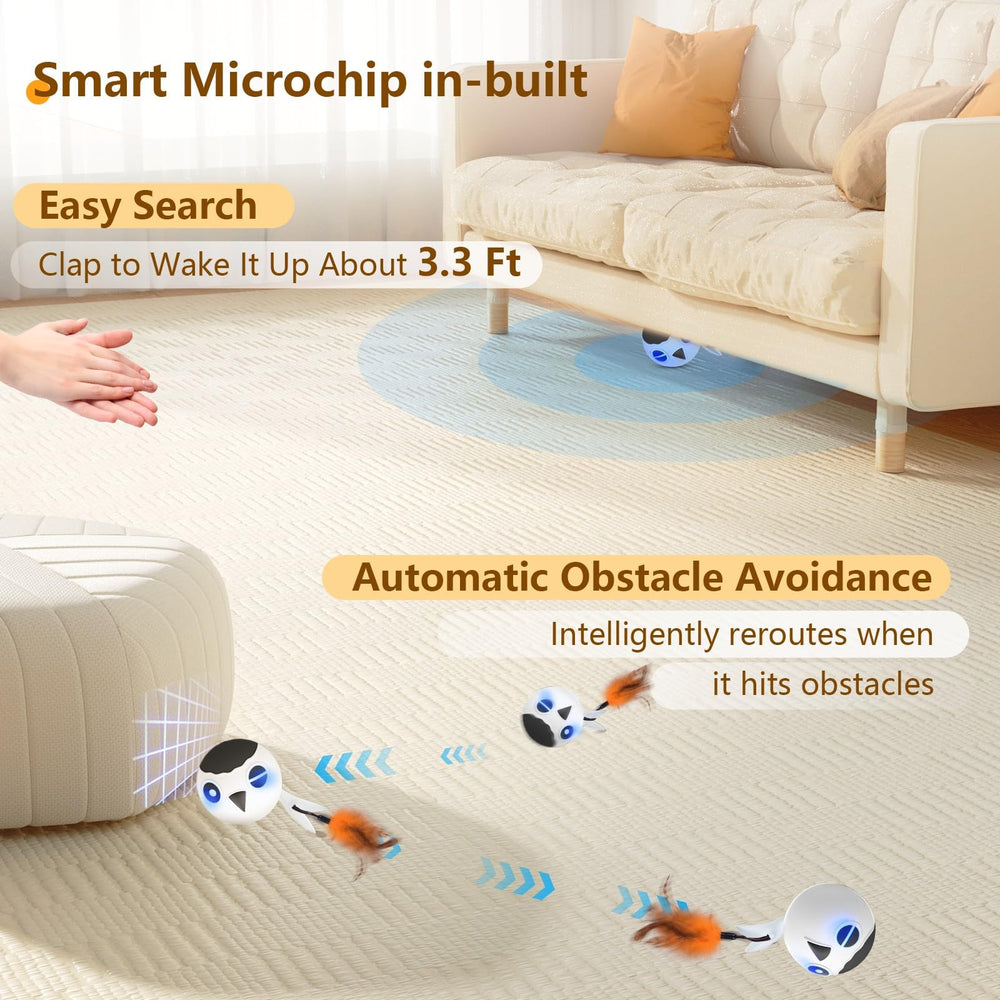 ORSDA cat ball toy silicone surface close-up for quiet cleaning.