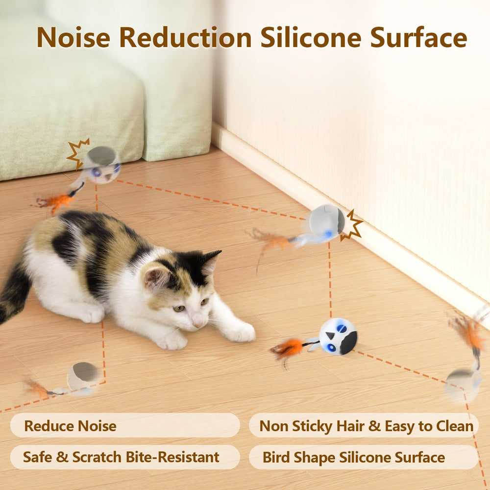 ORSDA cat ball toy USB-rechargeable battery for long play sessions.