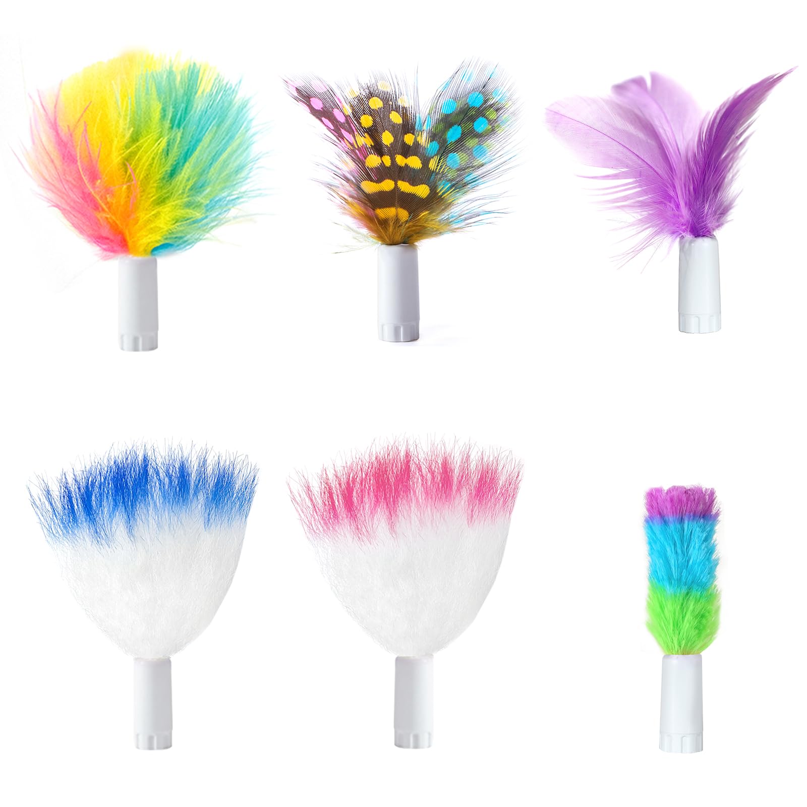 ORSDA cat feather toys attachments set showing interchangeable components for endless play